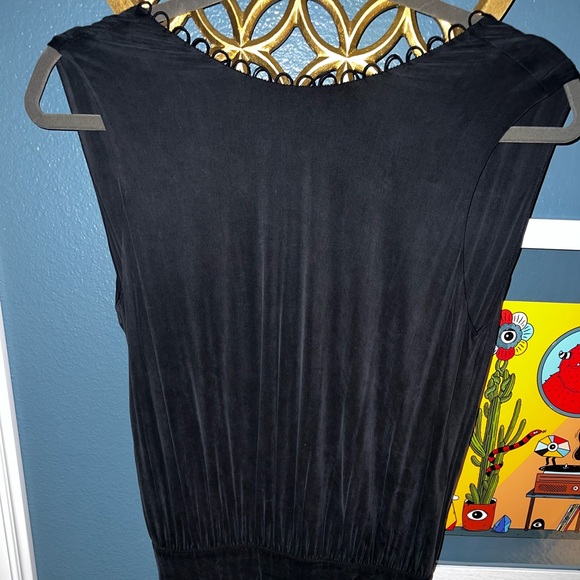 & Other Stories Women Black Plunge Scallop Neck Pleated Maxi Dress - Picture 5 of 8